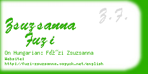 zsuzsanna fuzi business card